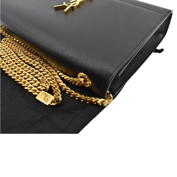 YVES SAINT LAURENT Kate Leather Shoulder Bag Black - Picture 5 of 12